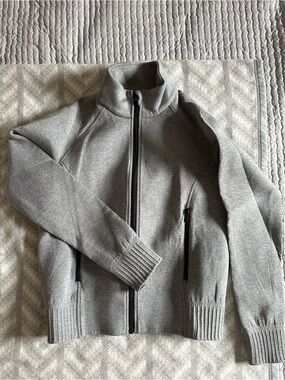 lululemon athletica Women's Gray Full-Zip Jersey Knit Jacket